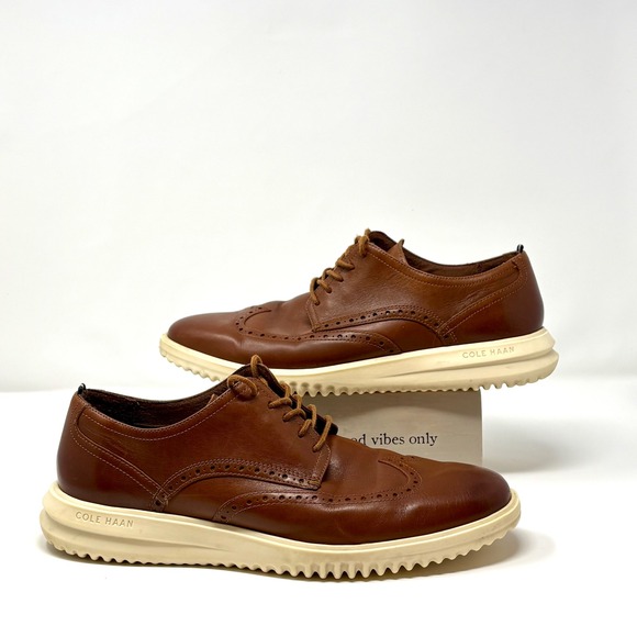 Cole‎ Haan Grand+ Wingtip Oxford Brown Leather Lightweight Shoes Men\'s 10.5M main image 7